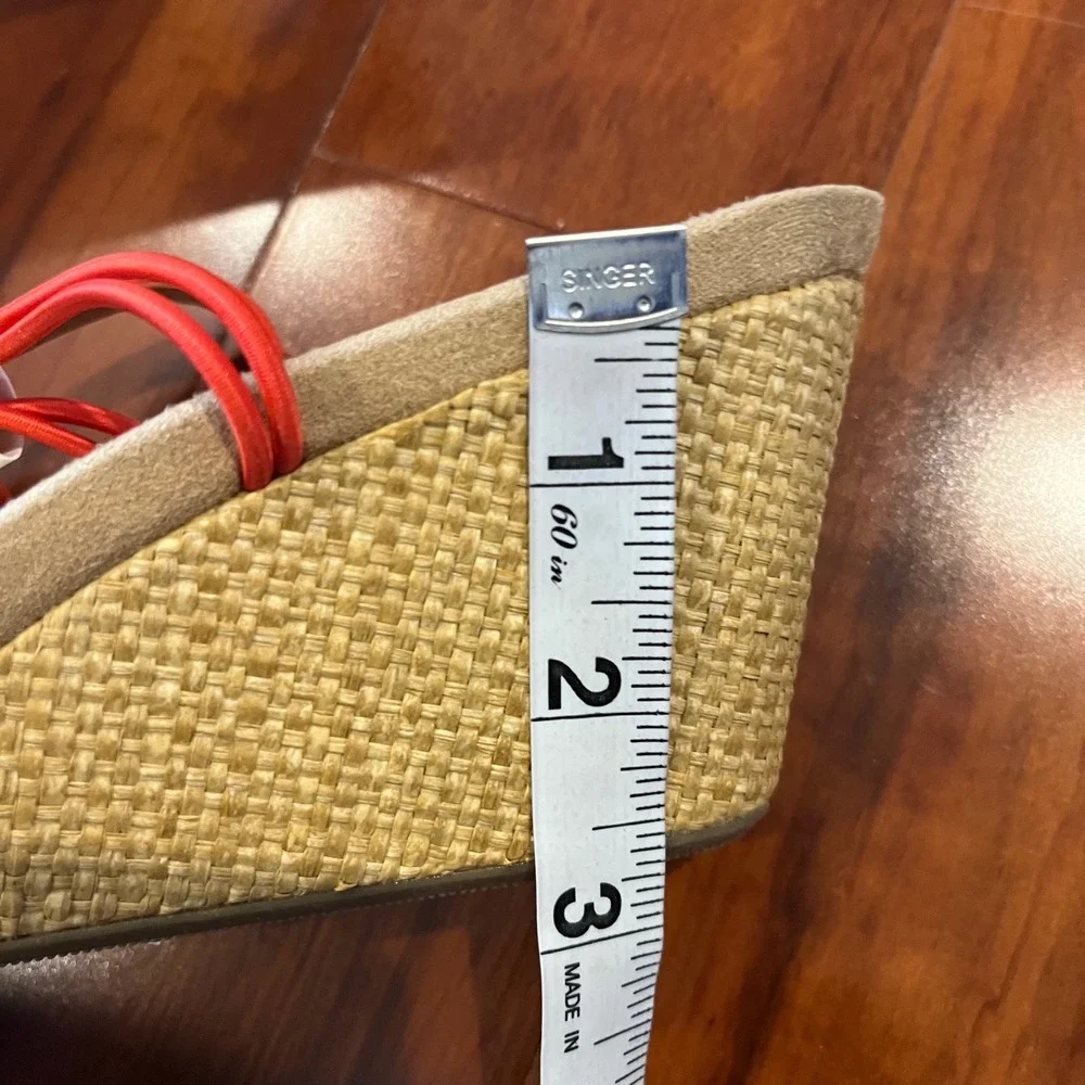 Espadrille Wedge Sandals‎ Red Orange Style & Co Mulan Shoes Woven New Sz 10M 10